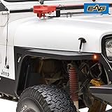 EAG Steel Front Fender with Flair and LED Eagle Lights Fit for 87-95 Jeep Wrangler YJ