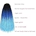 Senegalese Twist Crochet Hair Three Tone Kanekalon Jumbo Braiding Hair Yolana Synthetic Hair Extensions Crochet Braids Senegalese Box Braids (6 PCS 24 Inch, Black/Blue/Light Blue)