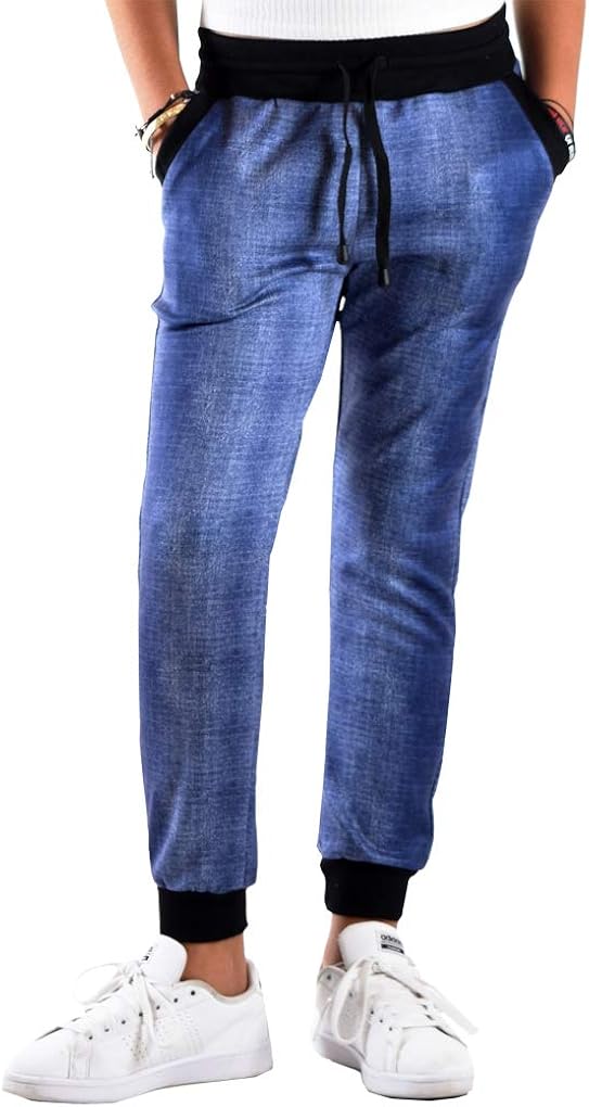 Dinamit Jeans Girl's Boy's Jogger Bonded Fabric for Extra Soft & Stretch (Run Small!! See Size Chart Below)