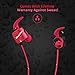 Bluedio TE (Turbine) Bluetooth 4.1 Wireless Sports Headphones, Sweatproof Running Earbuds with Mic (Red)