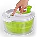 Large Salad Spinner with 5.0 Quart Bowl Plus Extra Storage Lid for Convenience. Lettuce Washer Dryer and Keeper