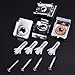 Kenkio 4 Pieces Unframed Mirror Mount Clips Spring Loaded Mirror Hanger Clips Set with Screws and Rawl Plugs