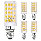 Albrillo E12 LED Candelabra Bulb Chandelier Light Bulbs 60 Watt Equivalent, 5W Ceiling Fan Light Bulbs, Warm White 3000K, Non Dimmable, 5 Pack