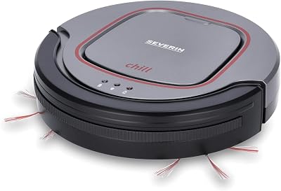 Robot aspirateur ulta silencieux, Autonomie 90 min, Aspirateur robot pour sols durs et moquette, Robot nettoyeur avec capteurs d'obstacles, Noir, RB 7025