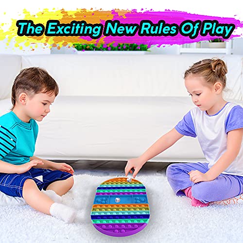 XEVFITN Big Size Pop Game Board Fidget Toy Jumbo Rainbow Push Bubble Sensory Popper Fidget Toys Extra Large Giant Mega Huge Toy for Autistic Special Needs Anxiety Stress Relief ​Kids Girls Boys
