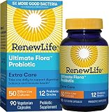 Renew Life Extra Care Probiotic, Ultimate Flora, 50 Billion, 90 Capsules