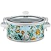 The Pioneer Woman Slow Cooker 6 Quart Portable Crock Pot Flea Market (6 Quart Pattern Rose Shadow)