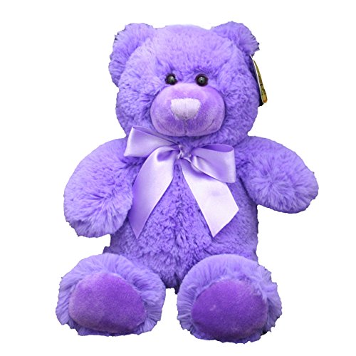 Anico Plush Teddy Bear, Stuffed Animal, Bright Purple, 8 Inches Tall