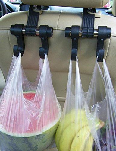 Kindsells Car Back Seat Headrest Double Hook Hanger Holder Coat Grocery Bags Organizer Upholstery & Trim Tools