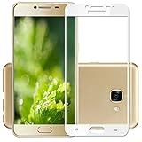 Samsung Galaxy C9 Pro Screen Protector,Full Coverage Tempered Glass(Full Cover),Premium Oil Resistant Coated Glass Screen Protector (White Full Screen Protector)