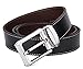 Tonly Monders Men's Belt Leather Reversible Black Brown, 1.25 Inch Wide, 35 36 37 Waist