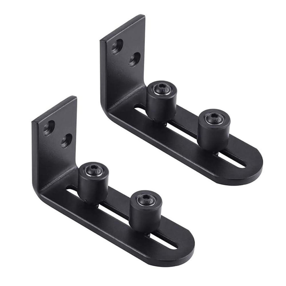 Barn Door Floor Guides, 2Pcs Adjustable Sliding Door Bottom Roller Ball Bearing for Different Sizes of Door