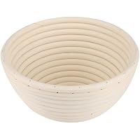 Banneton In Rattan Naturale Per Lievitazione - Set Da 2 Cestini Rotondi Con Coperture, Raschietto E Tagliere - Regalo Per Panettieri