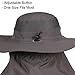 Sun Cap Fishing Hat for Men Women, Sun Hat Wide Brim, Boonie Hat Deep Grey