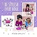 PixieCrush Pretend Play Makeup Kit. Designer Girls Purple Sparkle Bag Deluxe Makeup Set