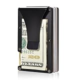 Aluminum Slim Wallet Front Pocket Wallet & Money Clip Minimalist Wallet RFID Blocking
