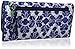 Vera Bradley Women's Cotton Trifold Wallet, Cobalt Tile, One Size