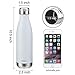Vanpo Double Wall Vacuum Insulated Stainless Steel Water Bottle, 17 oz - White