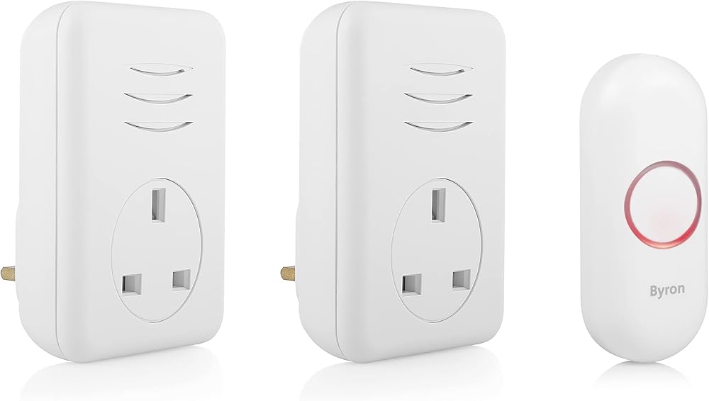 Byron Wireless Doorbell Set 2 Chimes 150 m 16 Melodies DBY-22317UK