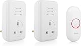 Byron Wireless Doorbell Set 2 Chimes 150 m 16 Melodies DBY-22317UK