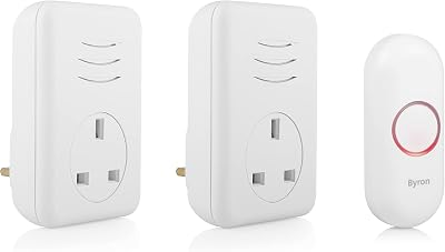 Byron Wireless Doorbell Set 2 Chimes 150 m 16 Melodies DBY-22317UK