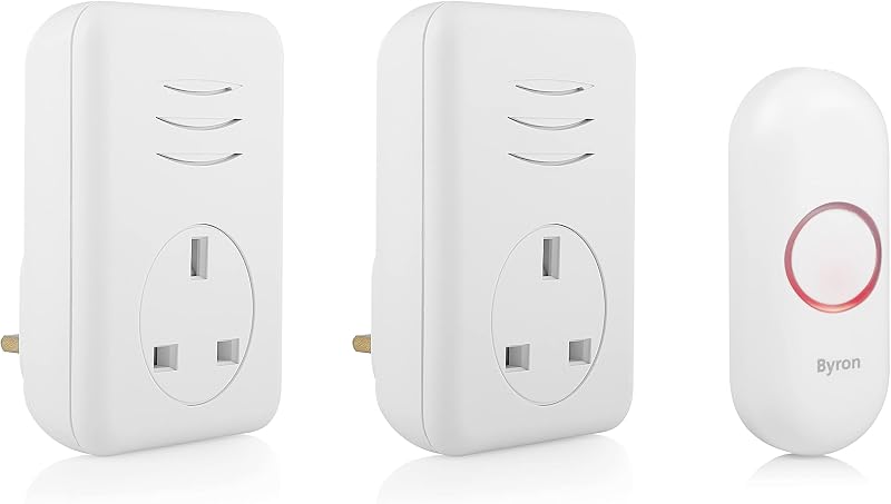 Byron Wireless Doorbell Set 2 Chimes 150 m 16 Melodies DBY-22317UK