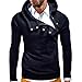 TheLees 4BH Mens Casual Luxury Buckle Hoodie Slim Cotton Sweatshirts