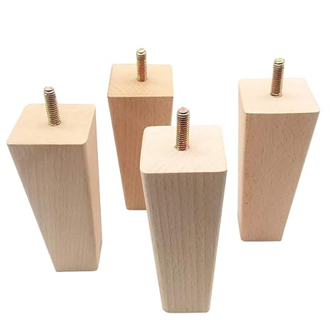Faderr Furniture Legs Wooden 4pcs Set Replacement Furniture Leg