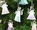 Angels Praying Christmas Ornaments - Set of 6 - Pink, Purple, and Blue Christmas Decorations for Tree and Home - Crafting - Each is 2