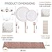 Disposable Plastic Tableware Set | Includes Plates, Cutlery, Table Runner, Napkins, Cups & Paper Straws for Dinner, Party, Bridal Shower, Birthday & Christmas | 251 Pieces Rose Gold Fancy Silverware