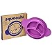 Squooshi Silicone Divided Dish - Fun Placemat - Easy to Clean - Dishwasher and Microwave Safe - Soft and Unbreakable - FDA Certified Silicone - Great for Baby or Older Kids. (Aqua)