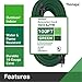 Thonapa Weatherproof Outdoor Extension Cord 100 ft, 16/3 SJTW 100ft Green Extension Cord 3 Prong, Long Exterior for Outdoor Lights & Landscaping, UL Certified - US Veteran Owned