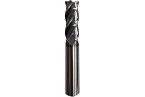SMILERAY 5/16" Carbide Square End Mill for Steels, HRC 55 Deg, 4 Flute, AlTiN Coating End Mill Bits for Milling Alloy Steels, Hardened Steel, Metal & More