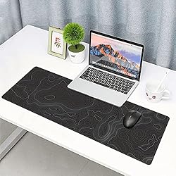 Topographic Long Gaming Mouse Pad Large Desk