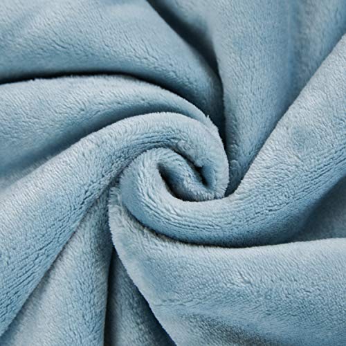 MERRYLIFE Decorative Sherpa Throw Blanket Ultra-Plush Comfort | Soft, Colorful | Home, Couch, Outdoor, Travel Use (60" 70",Blue