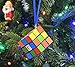 Christmas Ornaments Tree Buddees Colored Cube Puzzle with Blue String
