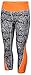 Nike Women's Racer Leopard Print Running Crops, White/Bright Citrus, XS