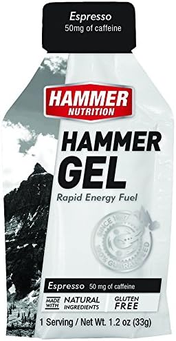 Hammer Gel Rapid Energy Fuel, Single Gel Pouch - 12 Count, Flavor Espresso