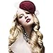 Lady Womens Dress Fascinator Wool Felt Pillbox Hat Party Wedding Bow Veil A082