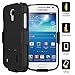 Samsung Galaxy S4 Mini Case Stalion® Secure Holster Shell & Belt Clip Kickstand Combo (Jet Black) 180° Degree RotatingLocking Swivel + Shockproof Protection
