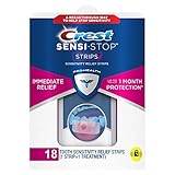 Crest Sensi-Stop Strips for Tooth Sensitivity, 3 Pack of 6, 18 Total Strips