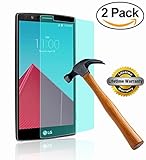 SOOYO 2.5D Round Edge Tempered Glass Screen Protector for LG G4 - Pack of 2