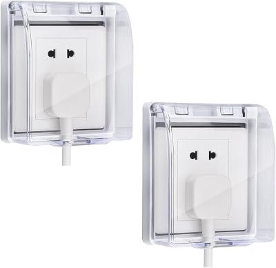 Hsthe Sea 2PCS Universal Waterproof Socket Box 86 Type Wall Switch Cover