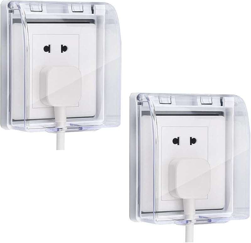 Hsthe Sea 2PCS Universal Waterproof Socket Box 86 Type Wall Switch Cover