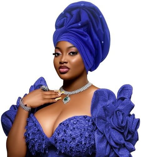 Amazon.com : JRZXTWL African Ladies Headscarf Auto Gele  display picture 2