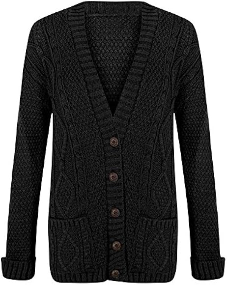 black chunky cardigan uk