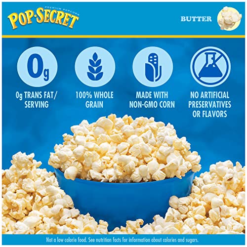 Pop Secret Microwave Popcorn, 100 Calorie Butter Flavor, 1.12 Oz Snack