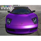 VViViD Purple Satin Chrome Vinyl Wrap Stretch Conform DIY Easy to Use Air-Release Adhesive (1ft x 5ft)