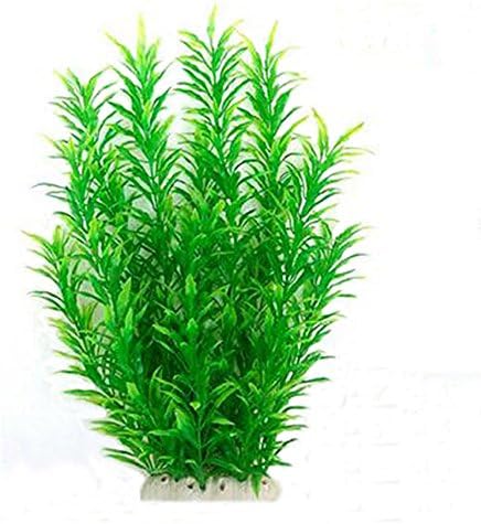 ChooseU 11.81 inch Bright-Colored Aquatic Plants with Elegant Color and Perfect for Fishbow Decoration Silica Ceramics is More Stable in the Deep Water Tank Green