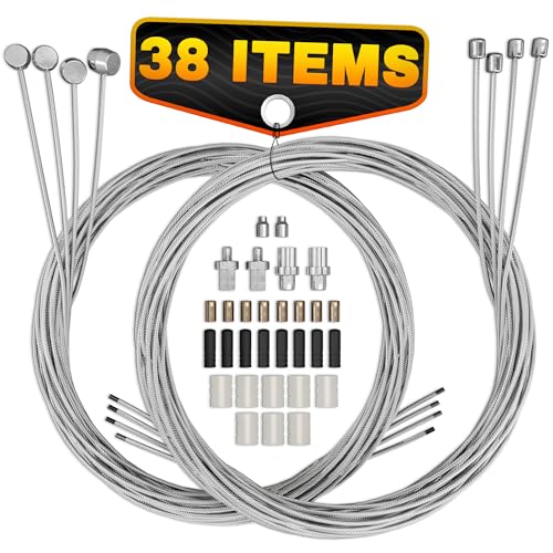 Photo 1 of Bike Brake Cable Kit - 4pcs Bike Shifter Cable 4pcs Mtb Brake Cable Bicycle Brake Cable Kit Bike Brake Cables Derailleur Cable Bike Cable Kit - Bike Cables Bicycle Cable Kit Bicycle Shift Cable